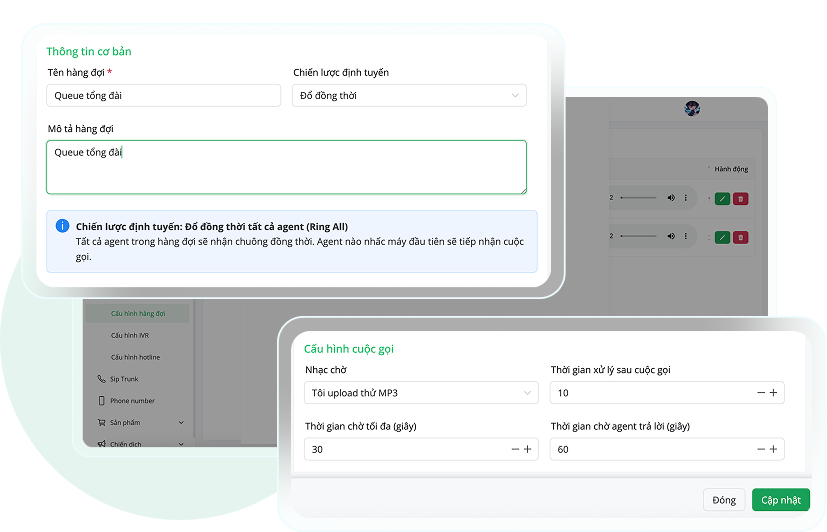 Tính năng gọi thoại